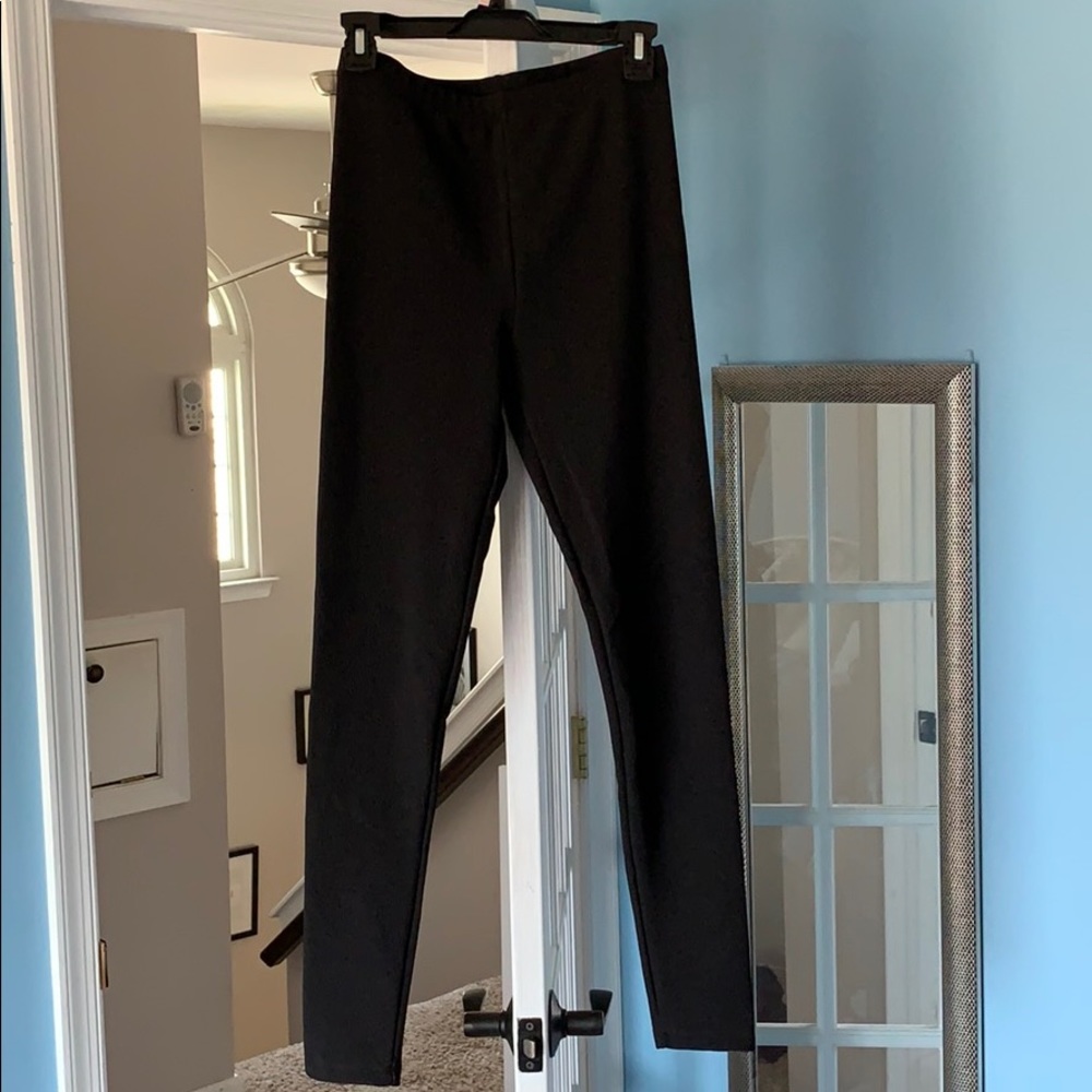 Black Ribbed Leggings